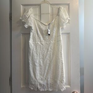 elegant white lace dress NWT